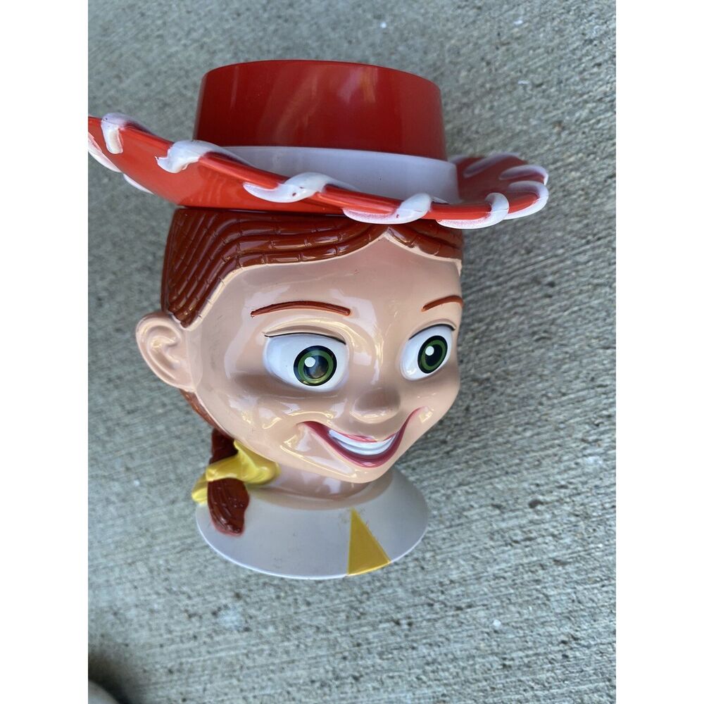 Toy Story JESSIE Mug Disney On Ice Plastic Flip Top Cup w Lid Cowgirl Hat Pixar